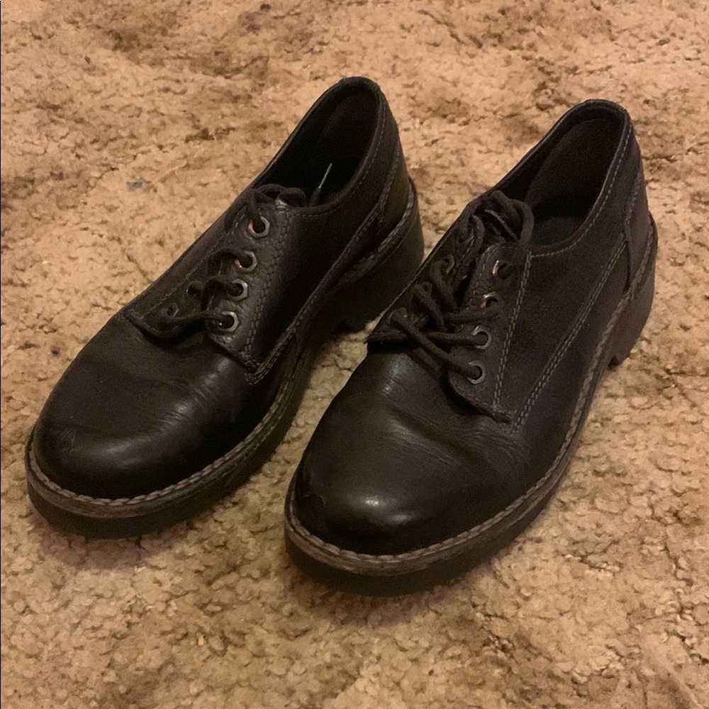 Black Heeled Boots with Durable Rubber Sole